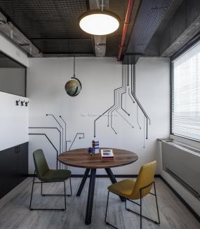 最新办公室仿实木地板设计装饰效果图