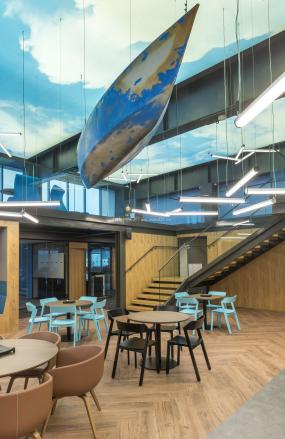 高档办公室环保木地板装修效果图