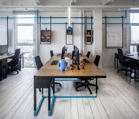 办公室仿实木地板装潢设计效果图片