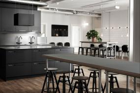 办公室实木地板材质装修实景图图片大全