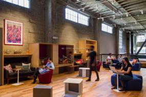 办公室实木地板材质装饰效果图片