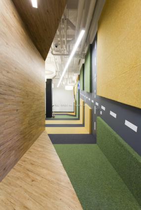 最新办公室实木地板材质设计装饰效果图片