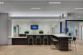 办公室实木地板材质装修方案效果图