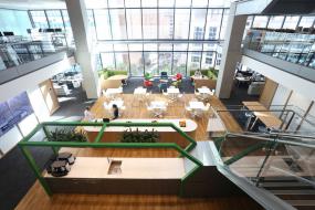 办公室实木地板材质设计与装修效果图