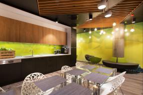 办公室三层复合实木地板装修实景图图片