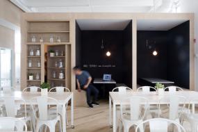 最新办公室实木地板材质装饰设计图