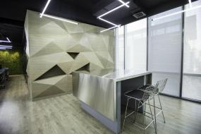 办公室实木地板材质装潢设计图