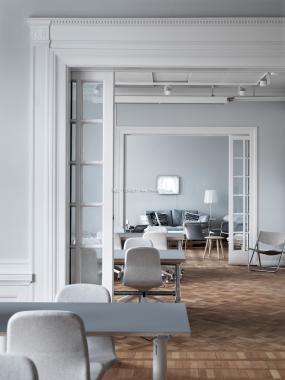 办公室实木地板材质装修实景图片