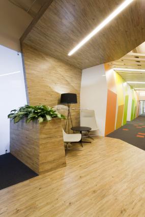 办公室实木地板材质设计装修效果图