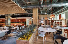 办公室环保强化木地板装饰设计效果图