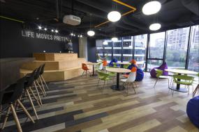 2018年办公室实木地板材质装修效果图