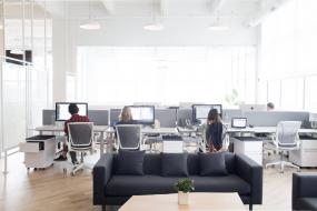 办公室实木地板材质装饰设计图