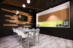 办公室三层复合实木地板装修实景图图片大全