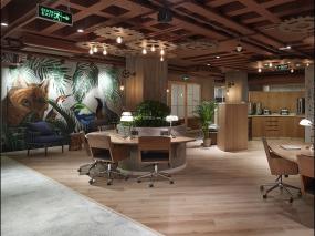 办公室木地板地垫装饰设计图