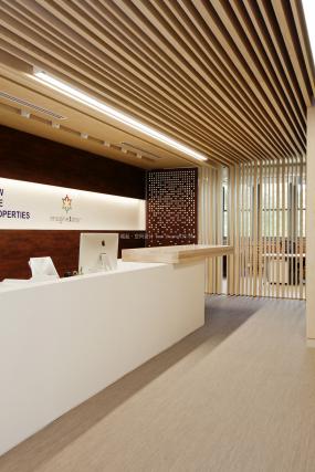 办公室木地板地垫装潢设计效果图片