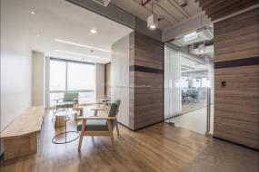 办公室杉木地板装潢效果图