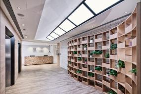 办公室榆木地板装饰装修效果图大全