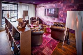 办公室杉木地板设计装饰效果图