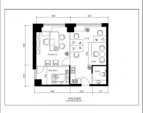 60平米办公室布局图