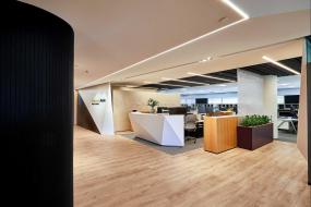 办公室绿色植物装修图片