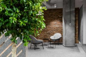 高端办公室绿色植物装修效果图