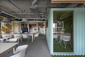 办公室绿色植物装潢效果图