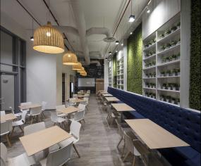 高端办公室盆栽装修效果图