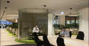 办公室盆栽装饰效果图片