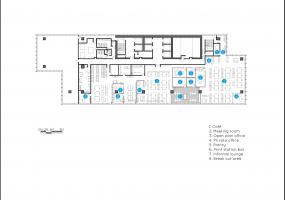 办公室平面布局装潢效果图