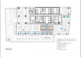 办公室平面布局装潢效果图片
