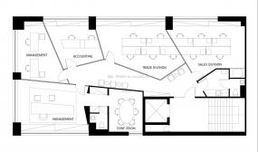 办公室平面布局装修效果图片