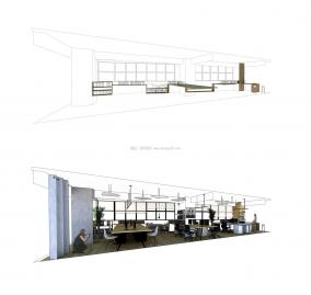 2018年办公室平面布局装修效果图