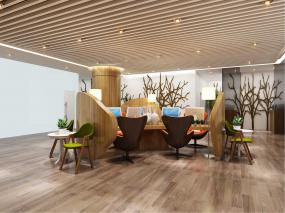 新中式办公室装饰设计效果图