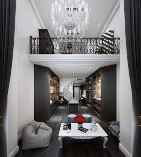 新中式办公室装饰效果图片