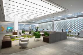 新中式办公室装修设计效果图