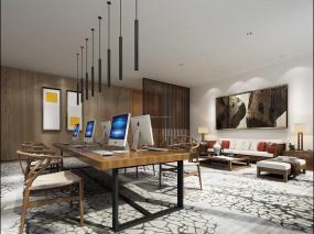 最新新中式办公室设计装饰效果图