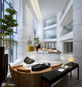 最新新中式办公室装修设计效果图