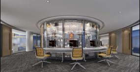 新中式办公室装修效果图片