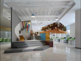 新中式办公室设计装饰图