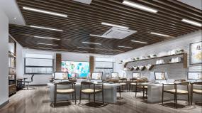 新中式办公室装潢图片