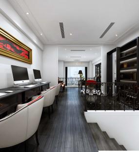 新中式办公室装饰效果图