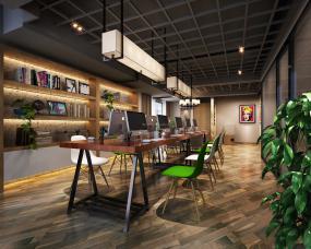 新中式办公室设计装修效果图