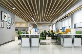 新中式办公室装修实景图图片