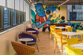 高端办公室地砖装修效果图