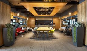 办公室生态木吊顶装修效果图