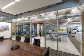 办公室矿棉板吊顶装修实景图图片