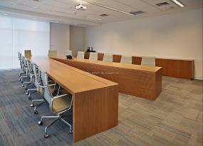 高档办公室格栅吊顶装修图片