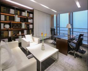 最新老总办公室石膏板吊顶装修图片