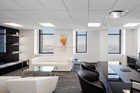 老总办公室石膏板吊顶装饰装修效果图