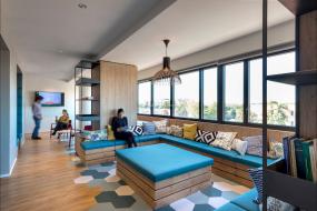 办公室石膏板吊顶装潢效果图片